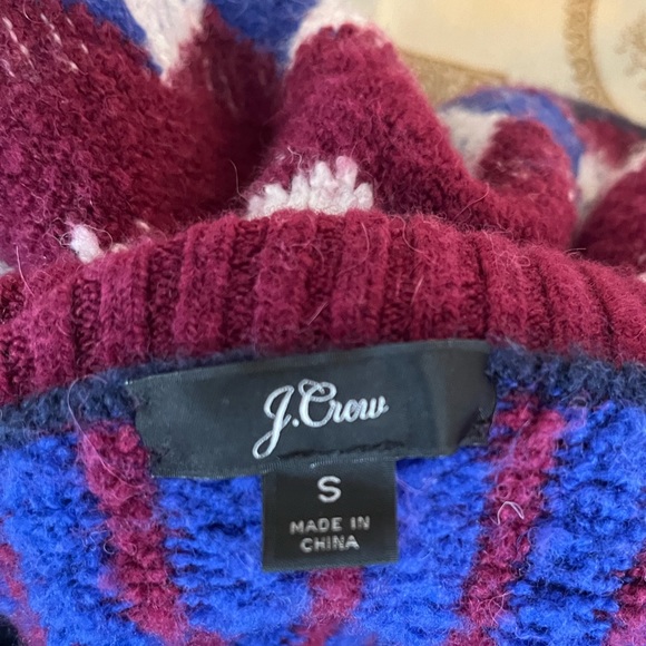 J CREW Bold Geometric Fair Isle Sweater, S - Picture 2 of 3